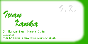 ivan kanka business card