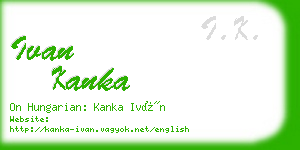 ivan kanka business card